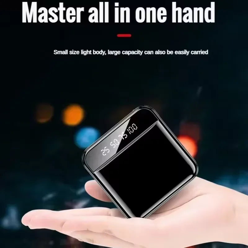 10000/20000mAh Fast Charging Power Display Built-in Cable dual LED Lighting Mini Protable Power Bank For iPhone Samsung Huawei